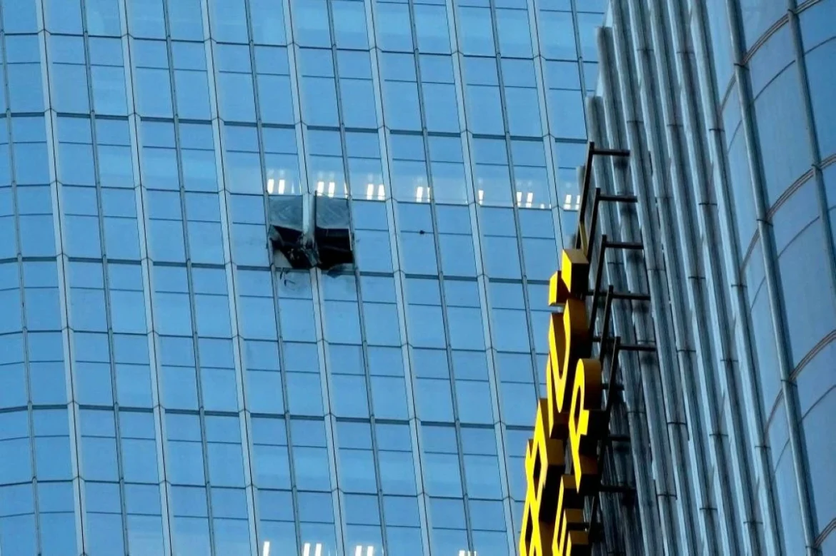 Tallest building in Beijing is damaged after small airplane reportedly crashed into it